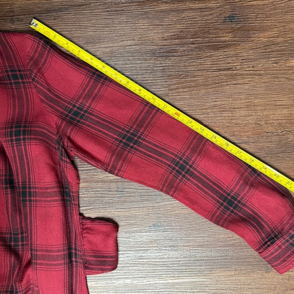 Guess Red and Black Plaid Shirt - Picture 10 of 11